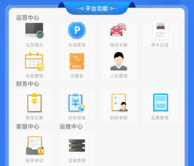 智慧停車(chē)云平臺(tái)功能